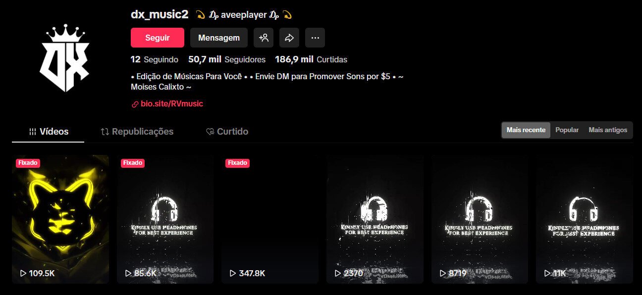 TikTok à venda – Visualizadores Musicais/Promoção | 50 mil seguidores