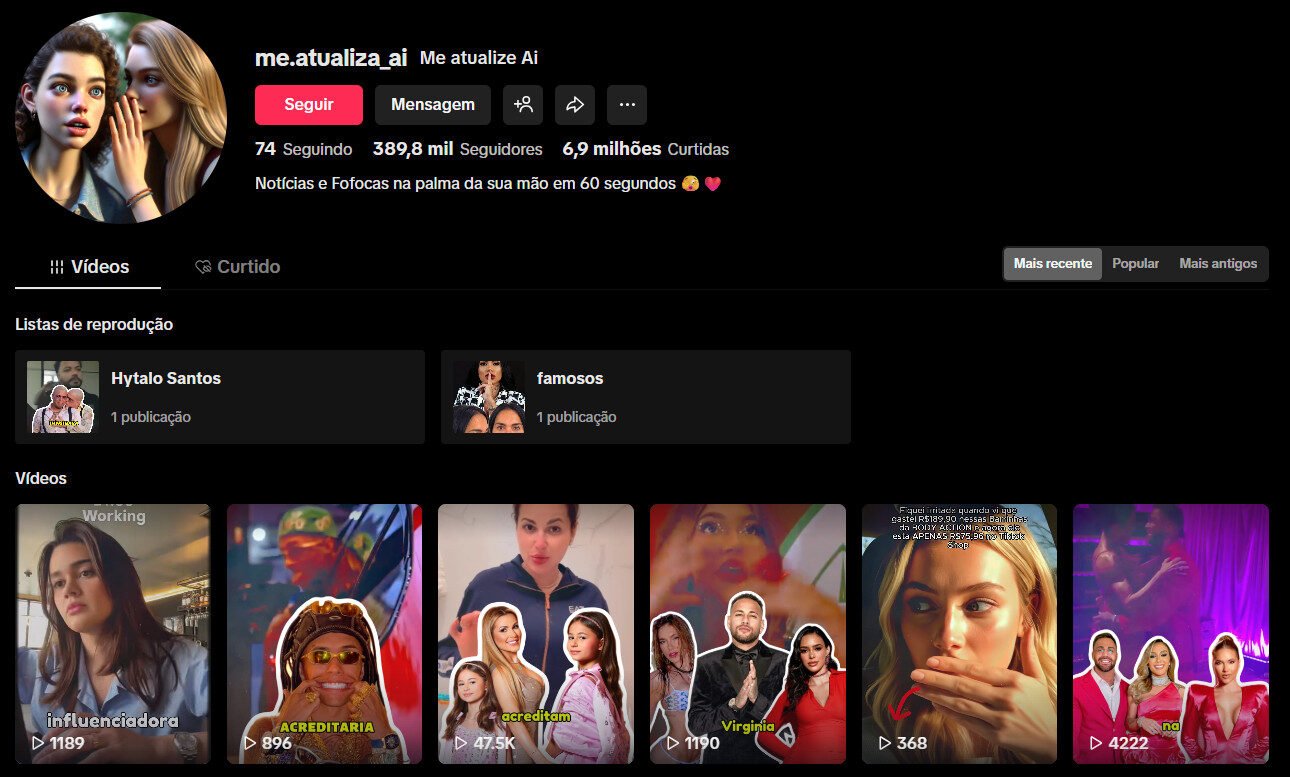 TikTok à venda – Notícias, Fofocas e Celebridades | 389 mil seguidores