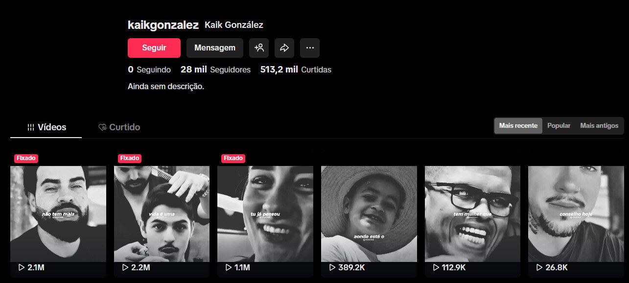 TikTok à venda – Vídeos de Motivação e Reflexão | 28 mil seguidores