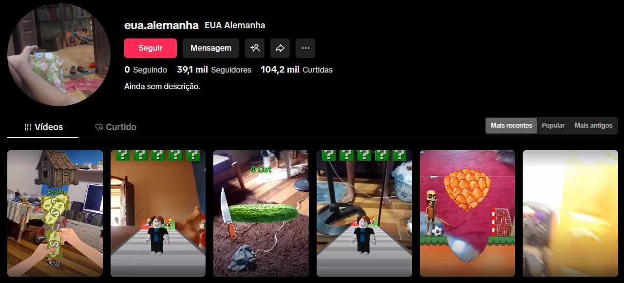 TikTok à venda – Conteúdo Bizarro, Surreal e Experimental | 39 mil seguidores