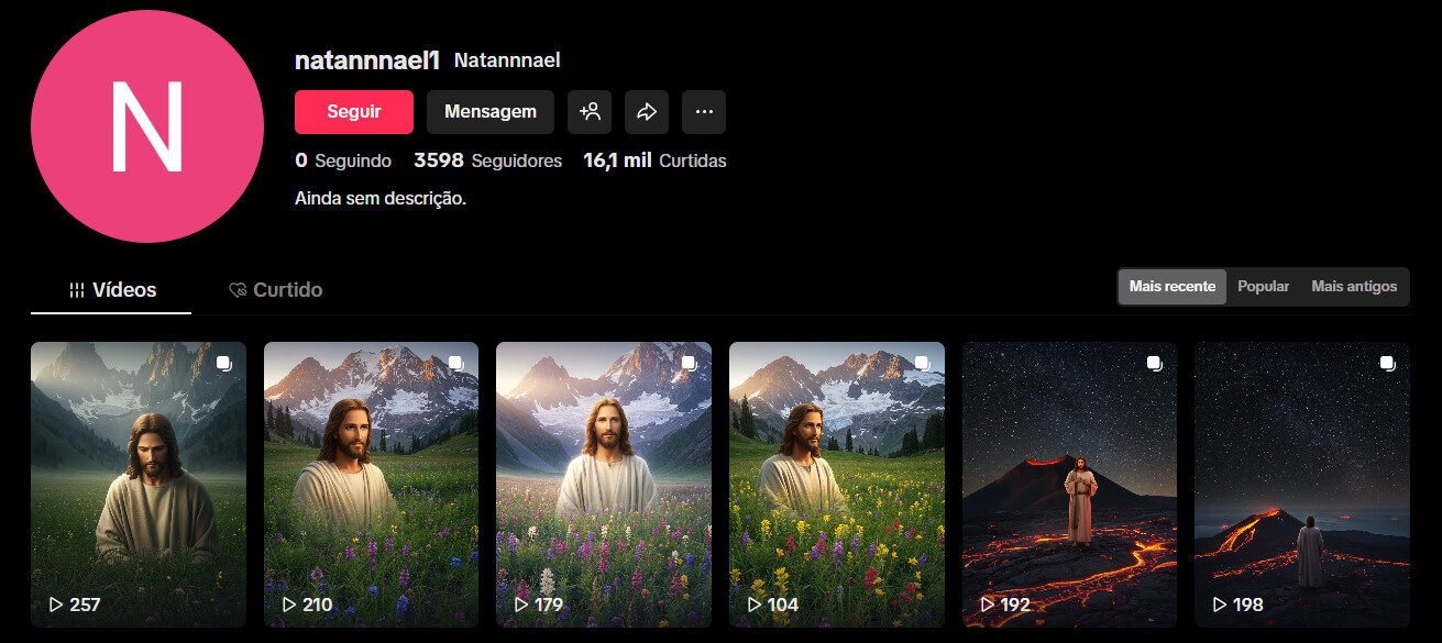 Perfil no TikTok à Venda – Religi~]ao e fé – 3.598 Seguidores