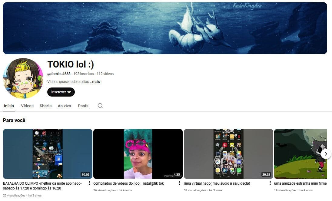 Canal no YouTube à venda – Games Mobile (Português) – 193 Inscritos