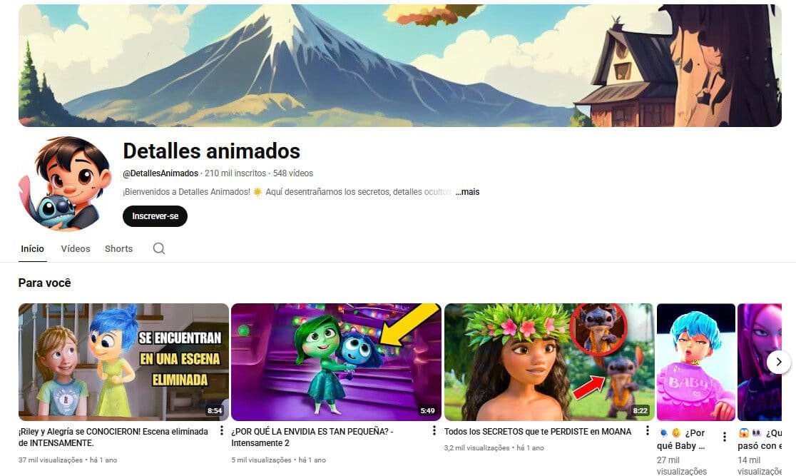 Canal no YouTube à venda – Análise de Animações e Detalhes Secretos (210 mil inscritos)
