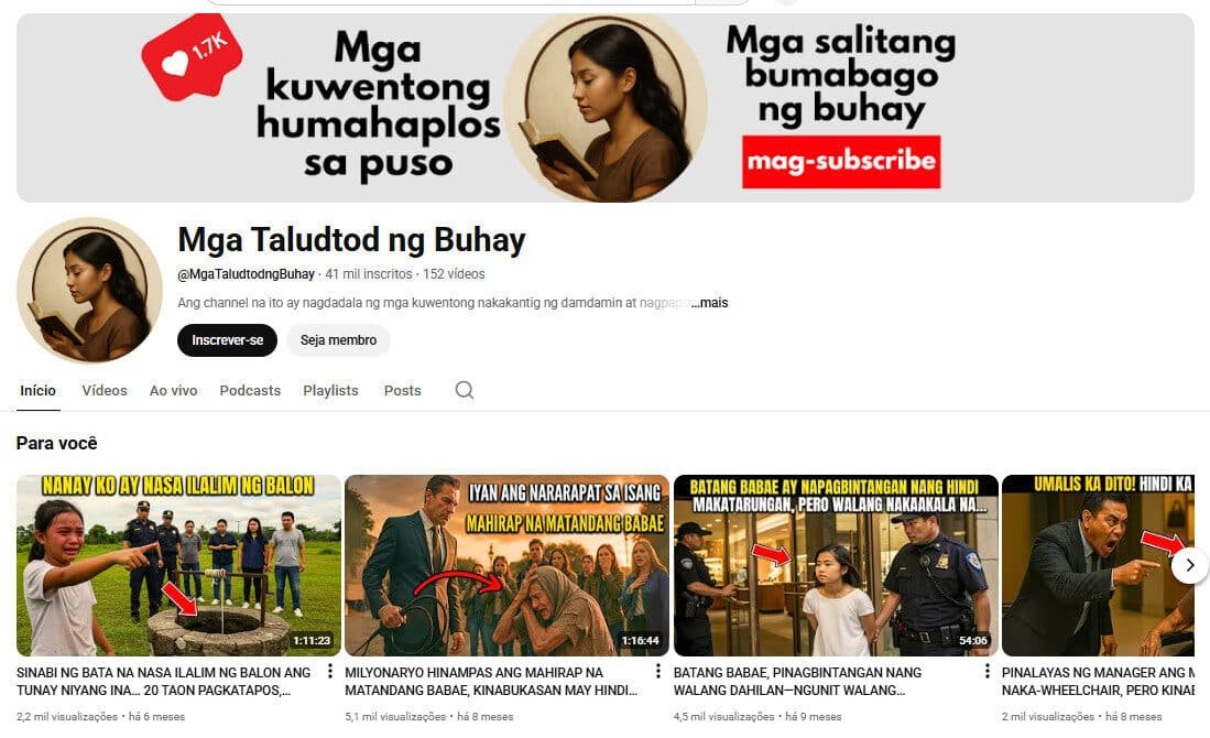 Canal no YouTube à venda – Histórias Dramáticas e Superação (41 mil inscritos)