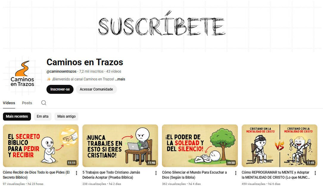 Canal no YouTube à venda – Cristianismo, Teologia e Motivação – 7 mil inscritos