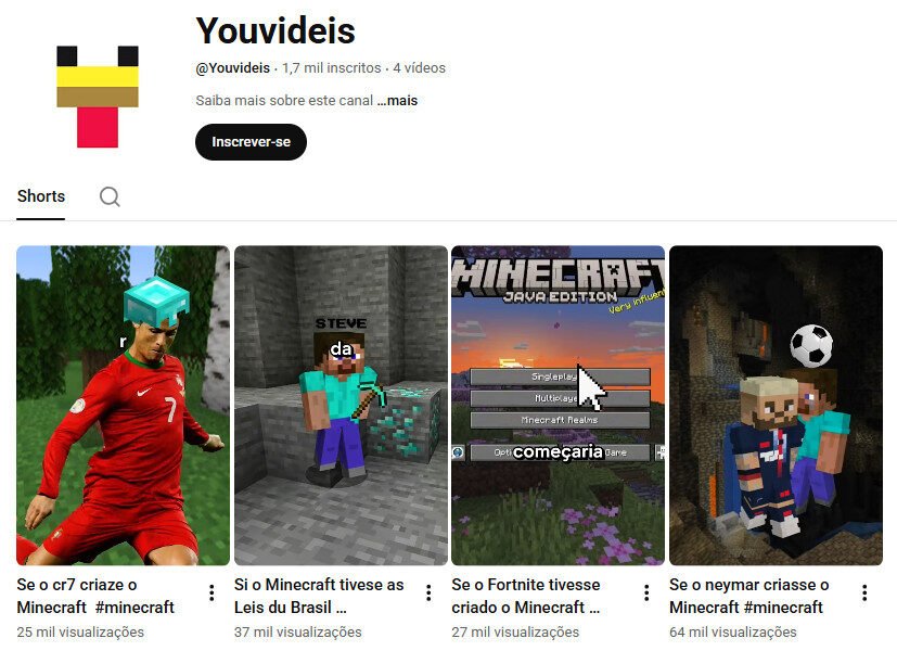 Vendo Canal no YouTube – Minecraft e Curiosidades Virais 1 mil inscritos