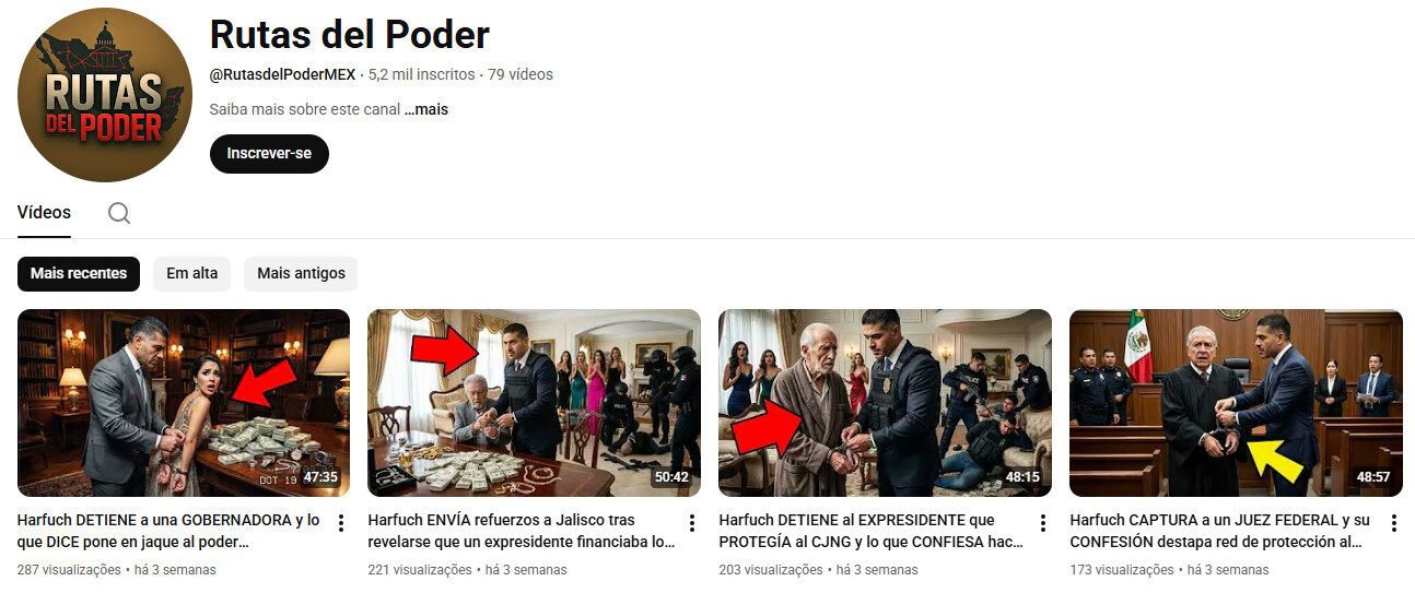Canal no YouTube à venda – Política, Investigação e Poder – 5 mil inscritos
