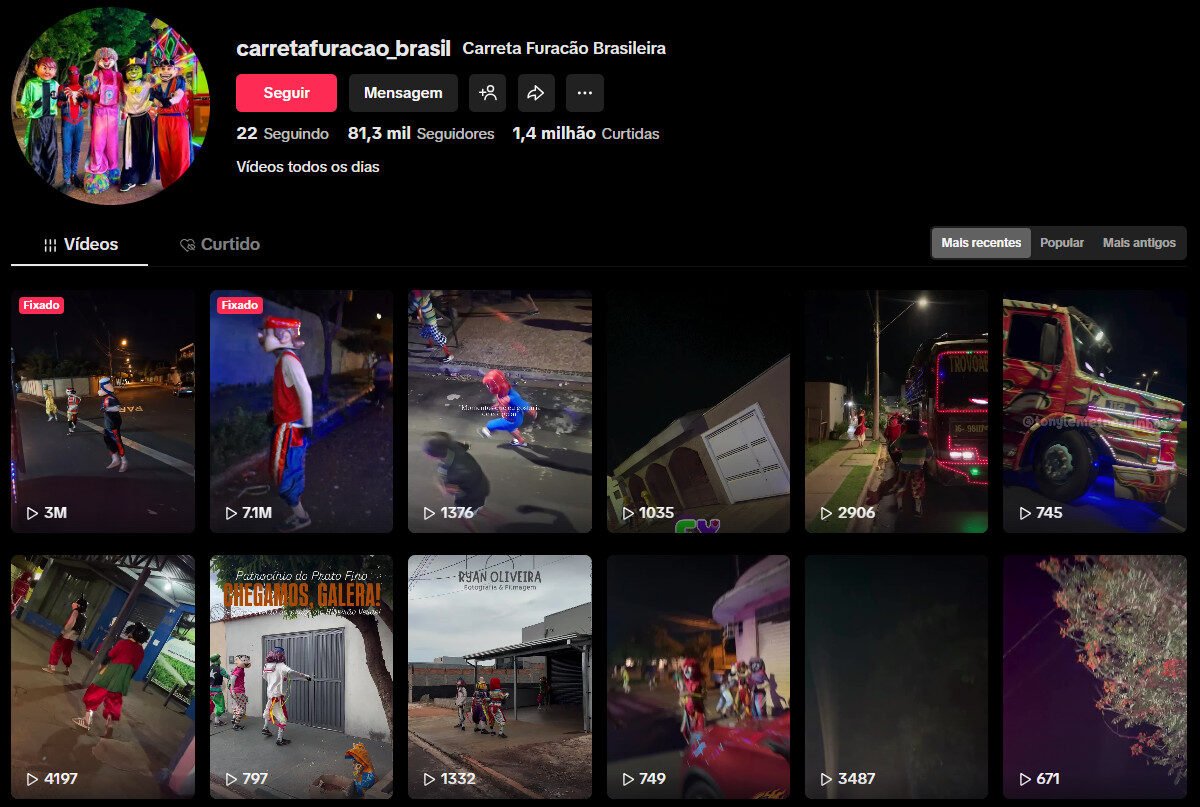 Conta no TikTok à venda – Entretenimento e Cultura Pop Brasileira – 81 mil seguidores