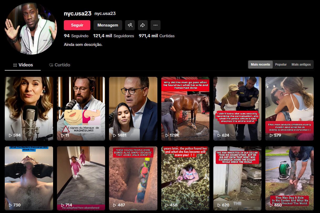 Conta no TikTok à venda – Curiosidades, Histórias e Fatos Globais / 121 mil seguidores