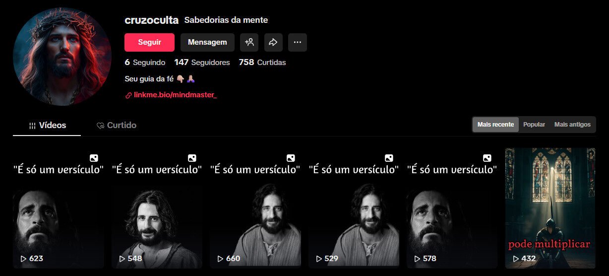 Conta no TikTok à venda – Sabedoria Cristã e Guia da Fé (147 seguidores)