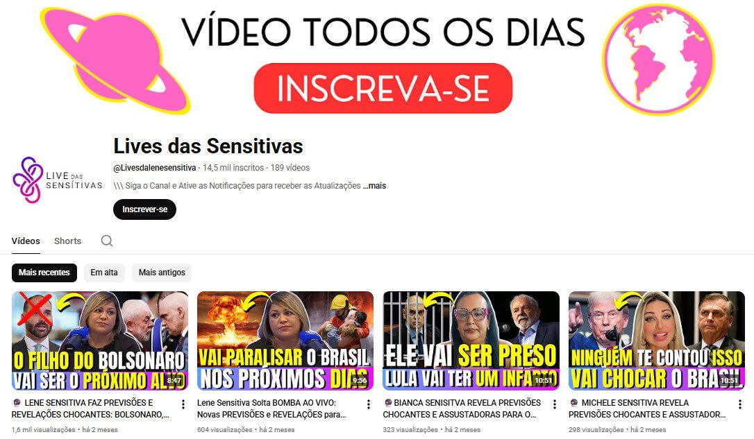 Canal YouTube à venda (Não Monetizado) – Previsões e Espiritualidade (14 mil inscritos)