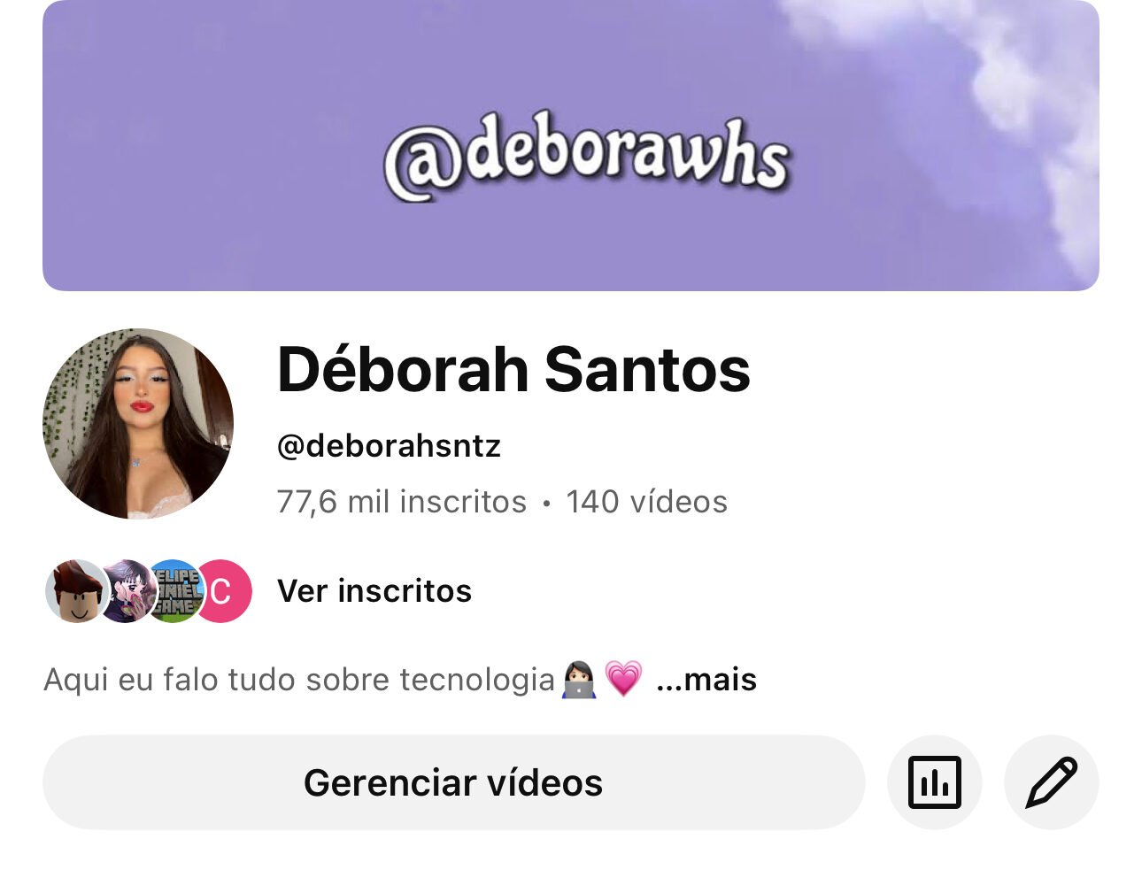 Vendo canal com 77.000 inscritos – nicho: Tecnologia