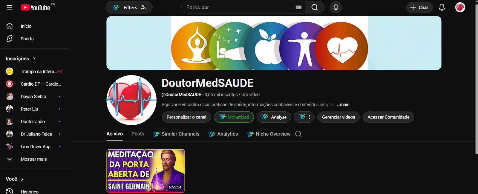 CANAL NO YOUTUBE À VENDA( MONETIZADO)