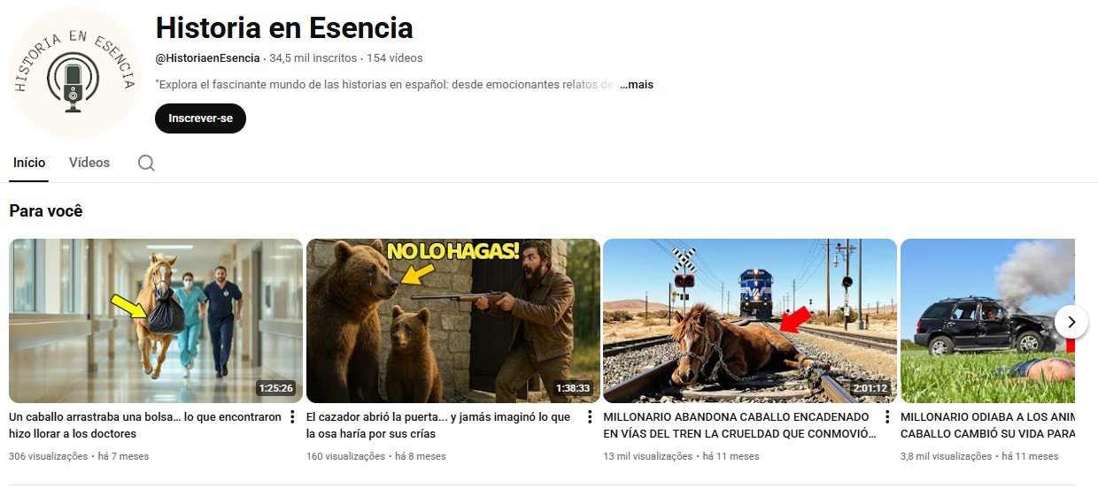 Canal YouTube à venda – Histórias Inspiradoras e Relatos de Impacto (34 mil inscritos)