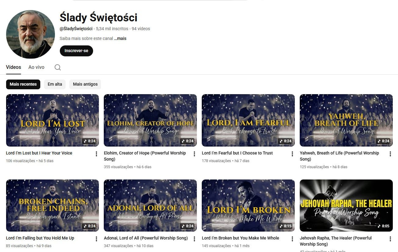 YouTube à Venda – 5 mil inscritos – Adoração e Música Cristã