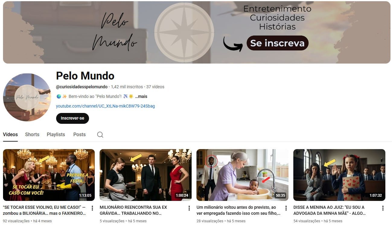 YouTube à Venda – 1 mil inscritos – Entretenimento e Histórias