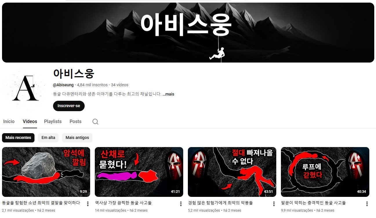 YouTube à Venda – 4 mil inscritos – Documentários de Sobrevivência e Exploração