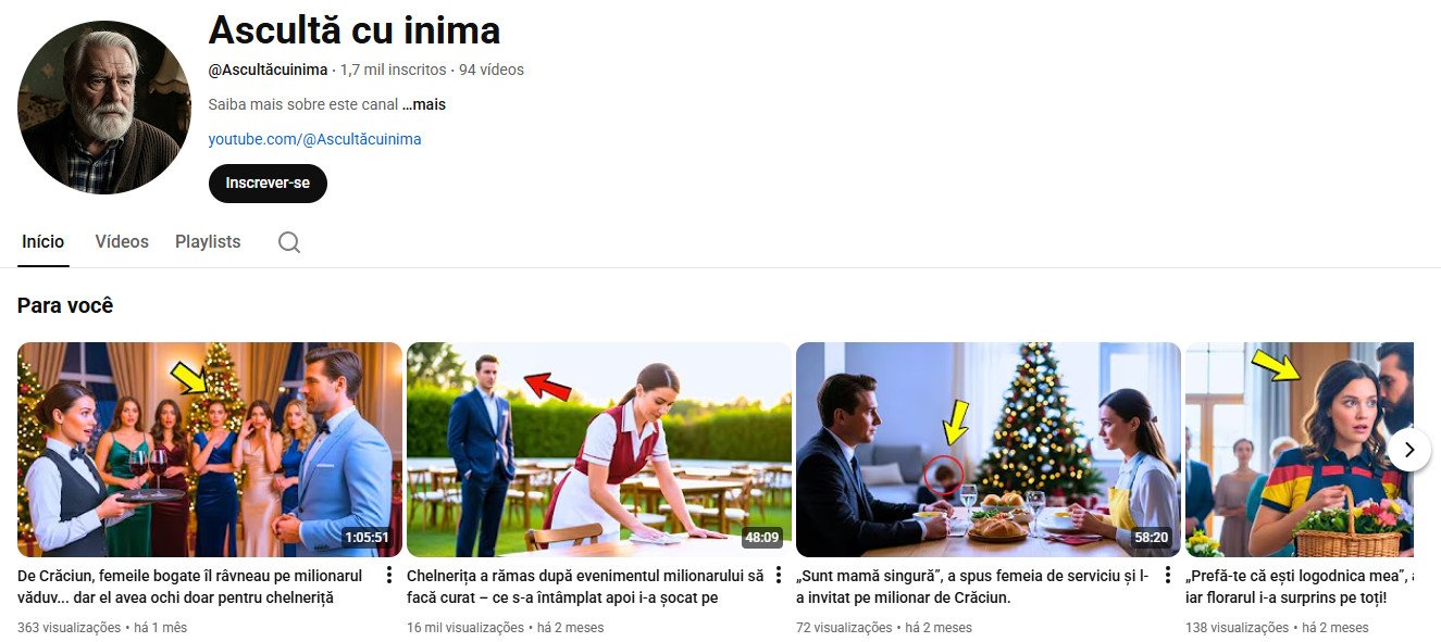 YouTube à Venda – 1 mil inscritos – Dramas e Histórias Narrativas