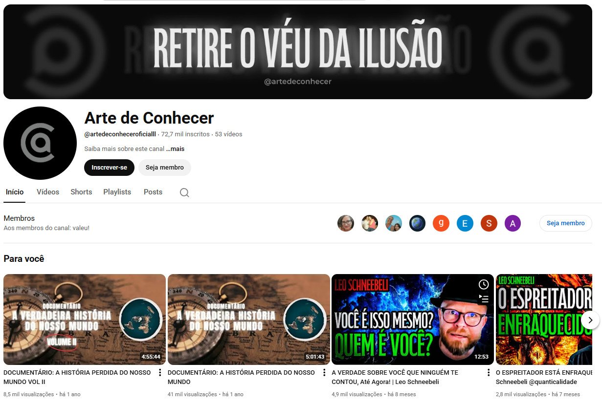 YouTube à Venda – 72 mil inscritos – Documentários e Conhecimento
