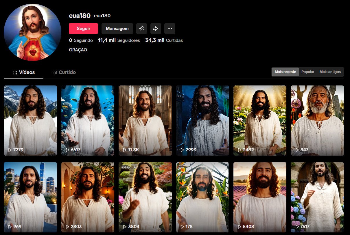 TikTok à venda – Orações e Mensagens de Fé | 11 mil seguidores