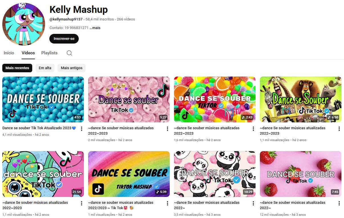 YouTube à venda – Dança e Música (Nicho TikTok) | 58 mil inscritos (Não Monetizado)