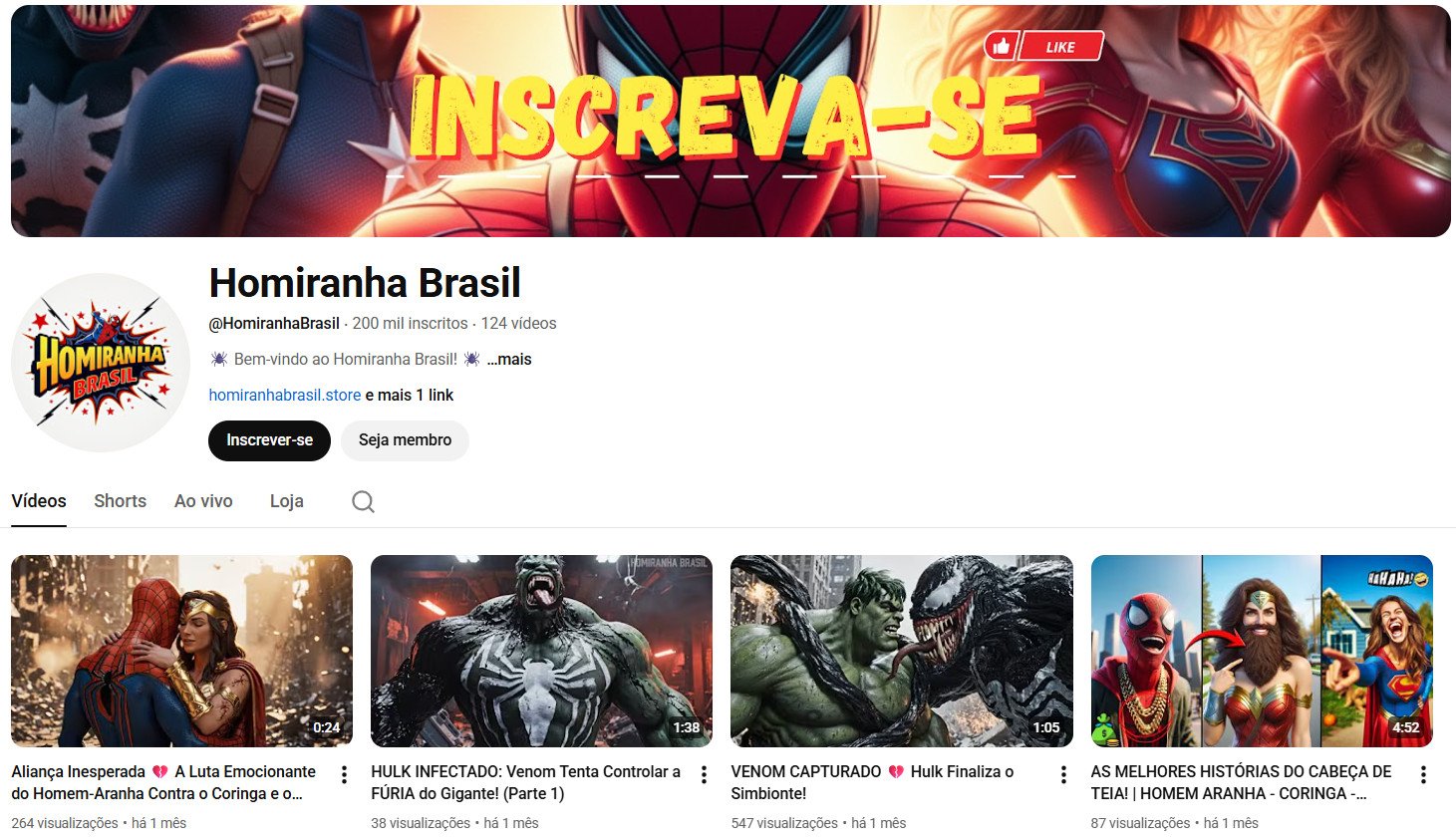YouTube à venda – Animações e Universo Geek | 200 mil inscritos