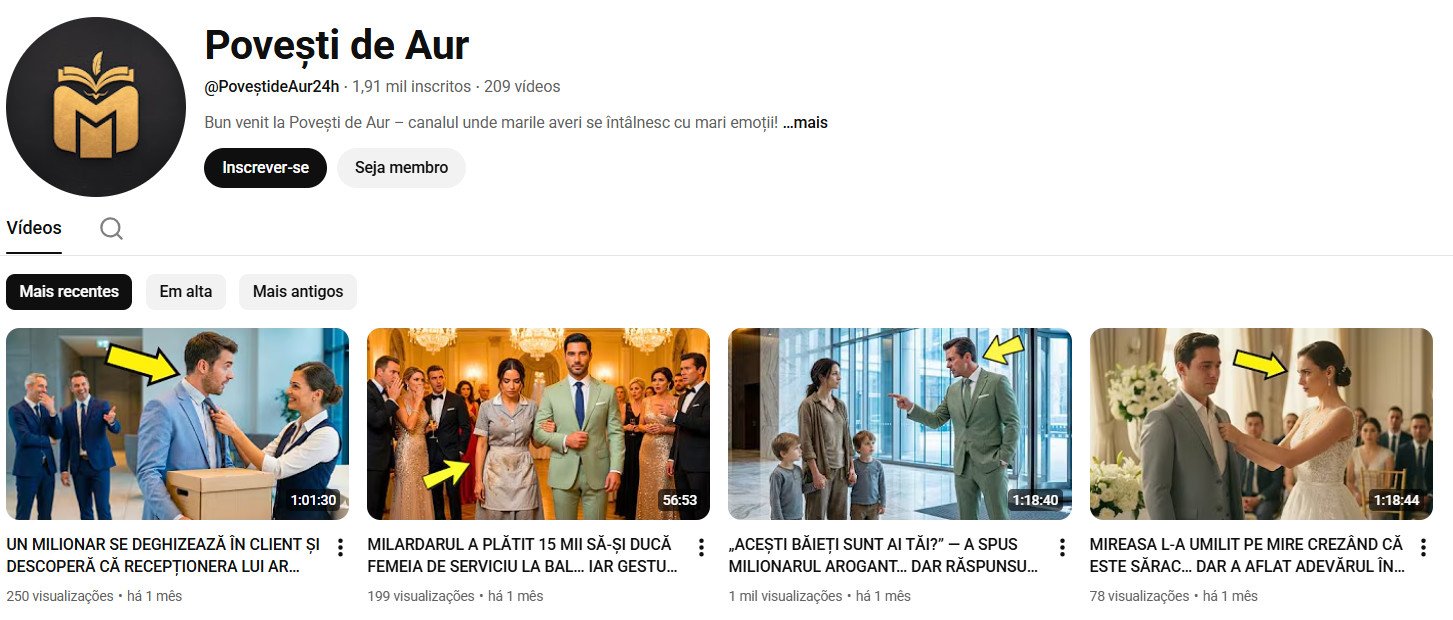 YouTube à venda – Histórias e Dramas (Canal Dark) | 1 mil inscritos