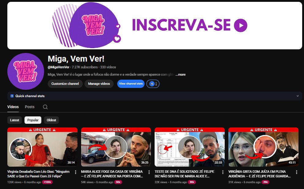 Canal BR de Histórias – 7,2K de Inscritos – Fácil Edição