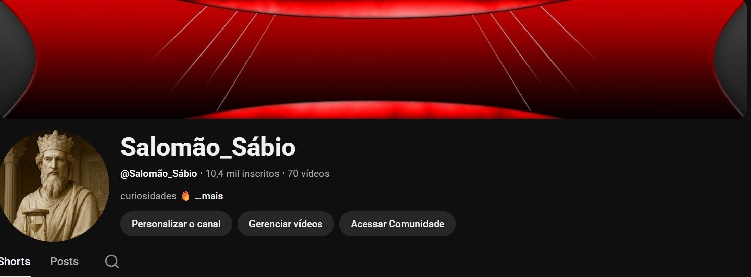 Canal short com 10K inscritos