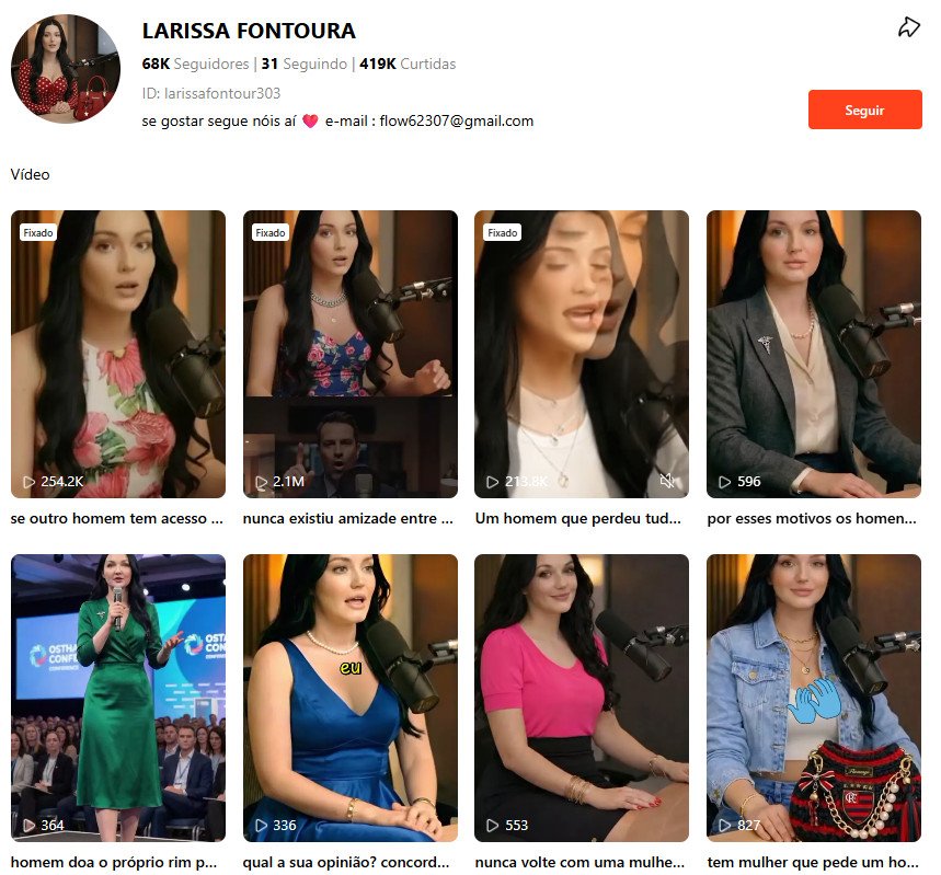 Perfil no Kwai à venda – LARISSA FONTOURA: Relacionamentos e Lifestyle (68 mil seguidores)