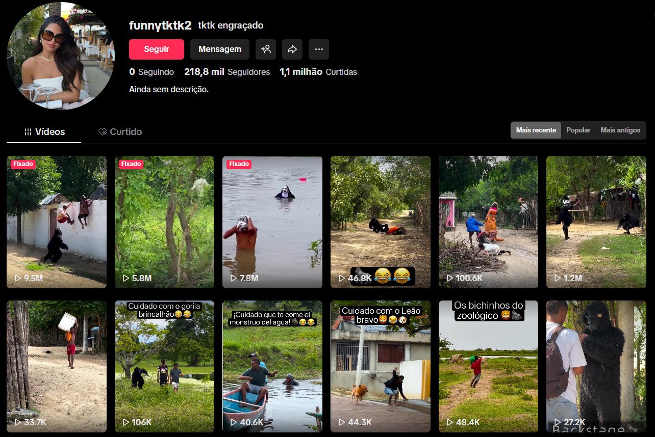 Perfil no TikTok à venda – Humor e Pegadinhas (218 mil seguidores)