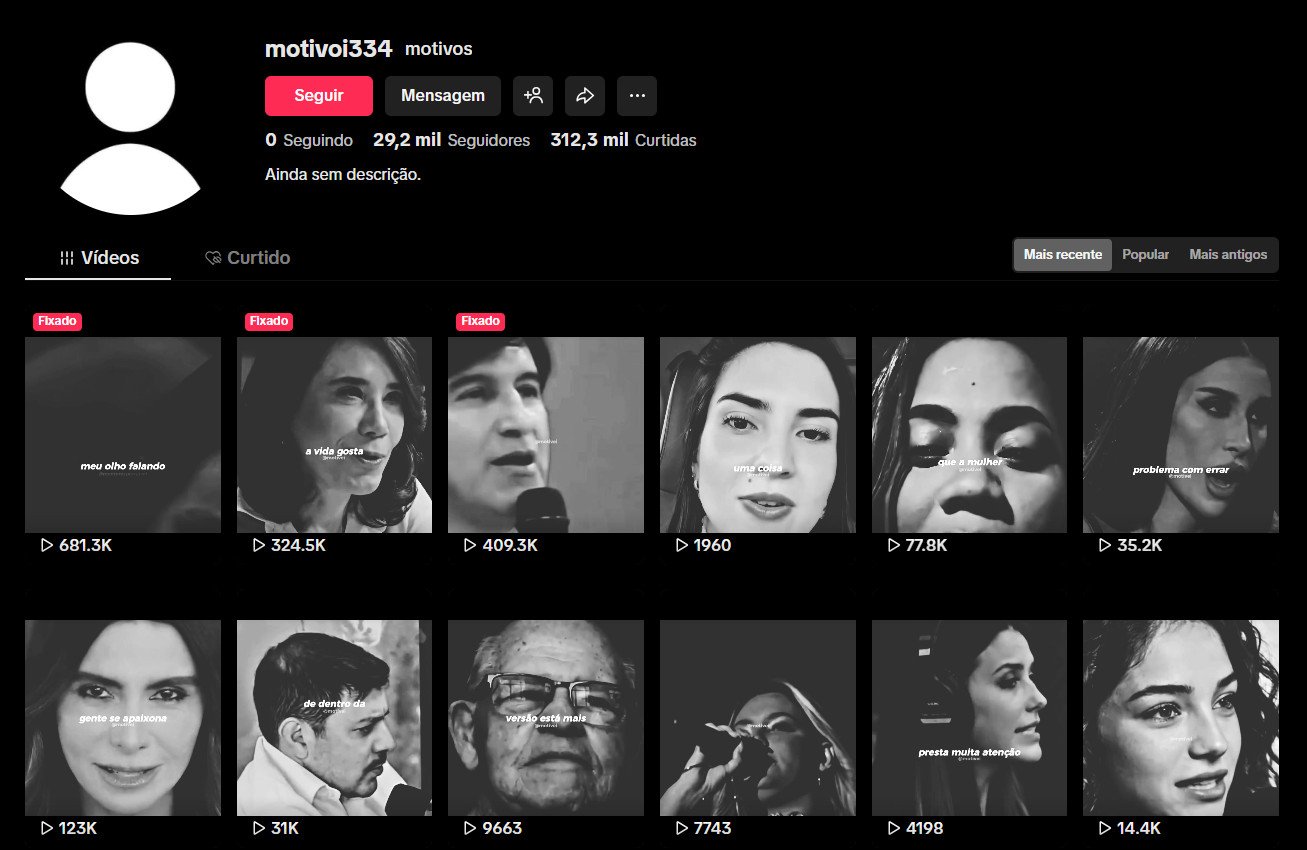 Perfil no TikTok à venda – Motivação e Reflexões (29 mil seguidores)