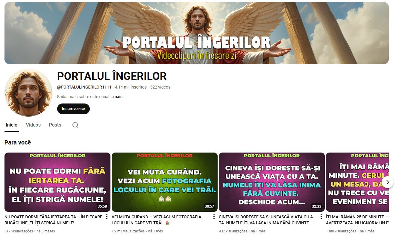 Canal no YouTube à venda – Fé e Espiritualidade (4 mil inscritos)