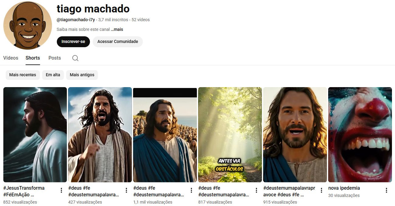Canal no YouTube à venda (Não Monetizado) – Fé e Espiritualidade (3 mil inscritos)