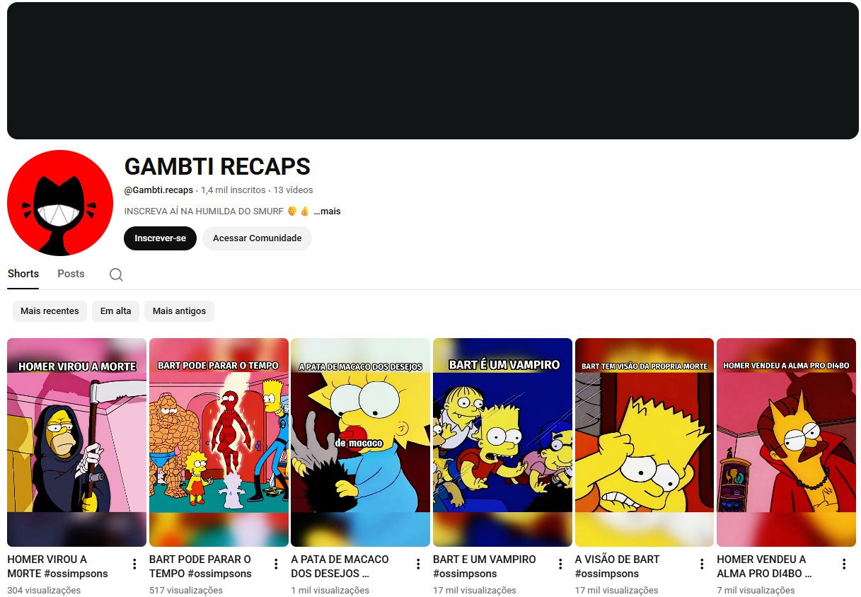 Canal no YouTube à venda (Não Monetizado) – Recaps e Animação (1 mil inscritos)