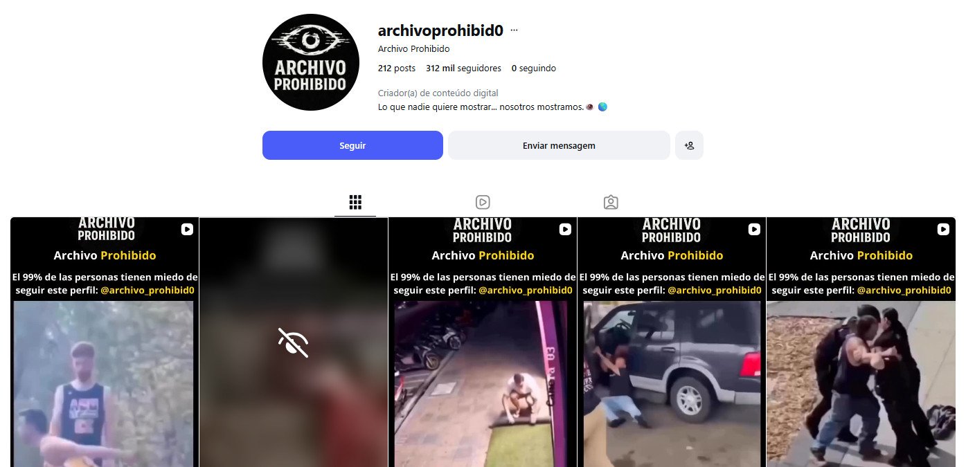 Perfil no Instagram à venda – Curiosidades e Fatos Ocultos (312 mil seguidores)