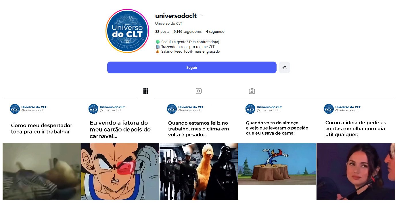 Perfil no Instagram à venda – Humor e Nicho Profissional (9 mil seguidores)