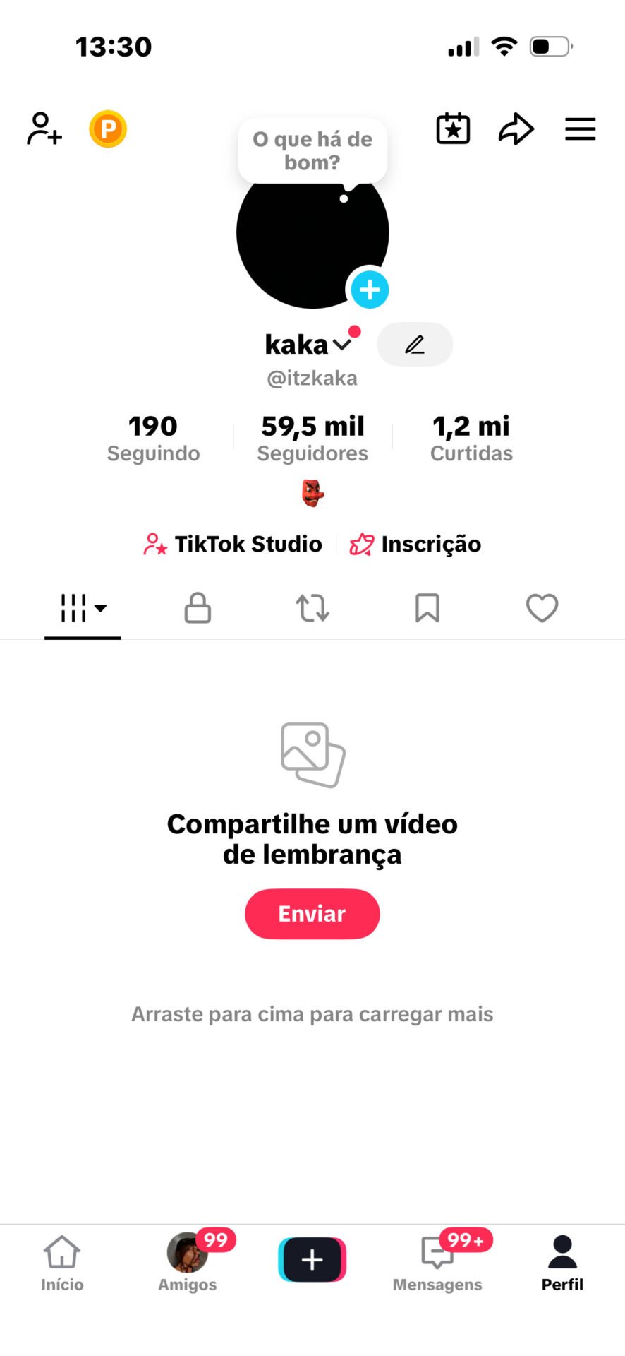 Vendo conta tiktok 59,5k de seguidores