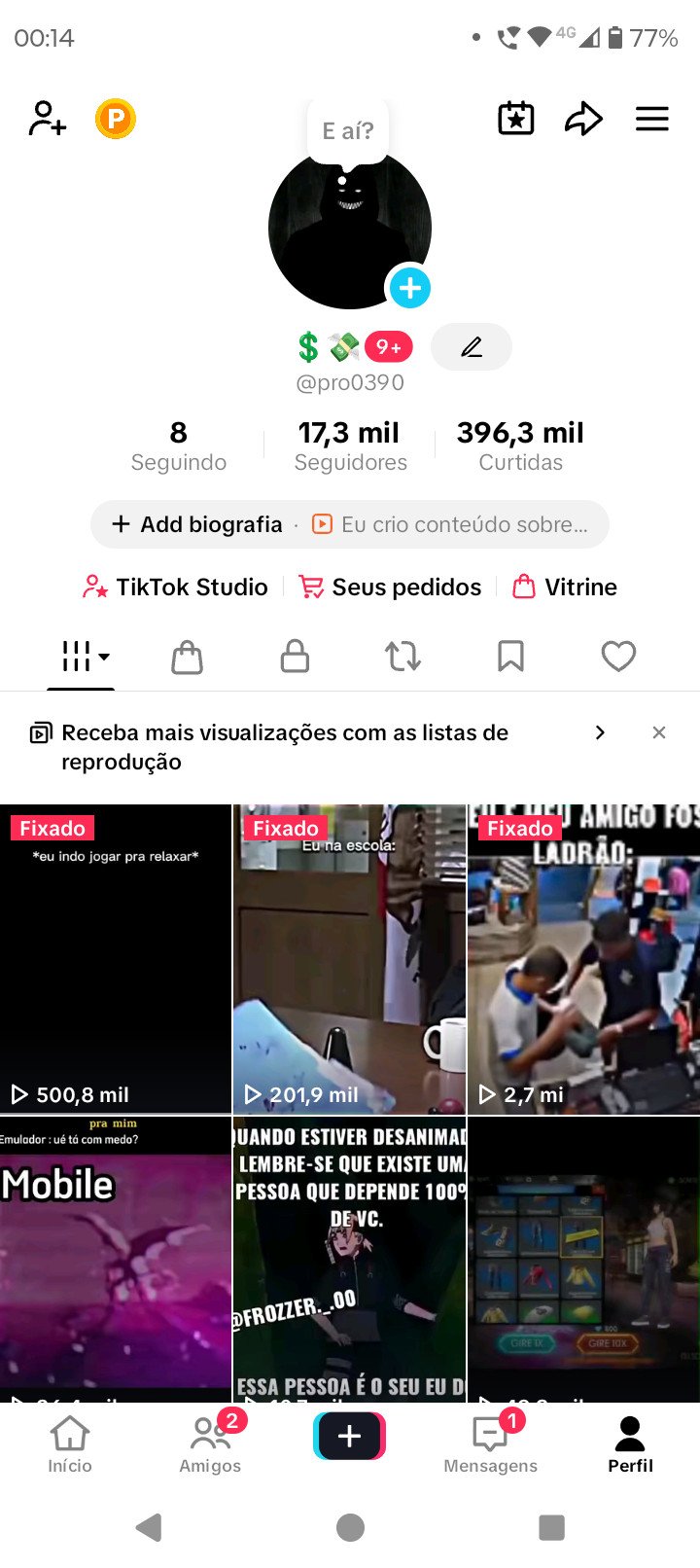 Venda de conta de ótimo engajamento