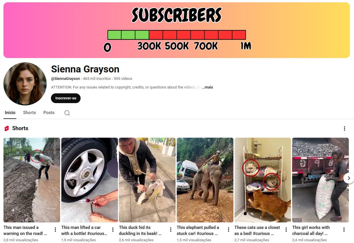 Canal no YouTube à venda – Curiosidades e Fatos Impressionantes (465 mil inscritos)