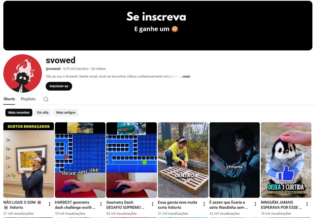 Canal no YouTube à venda – Entretenimento e Games (9 mil inscritos) não monetizado