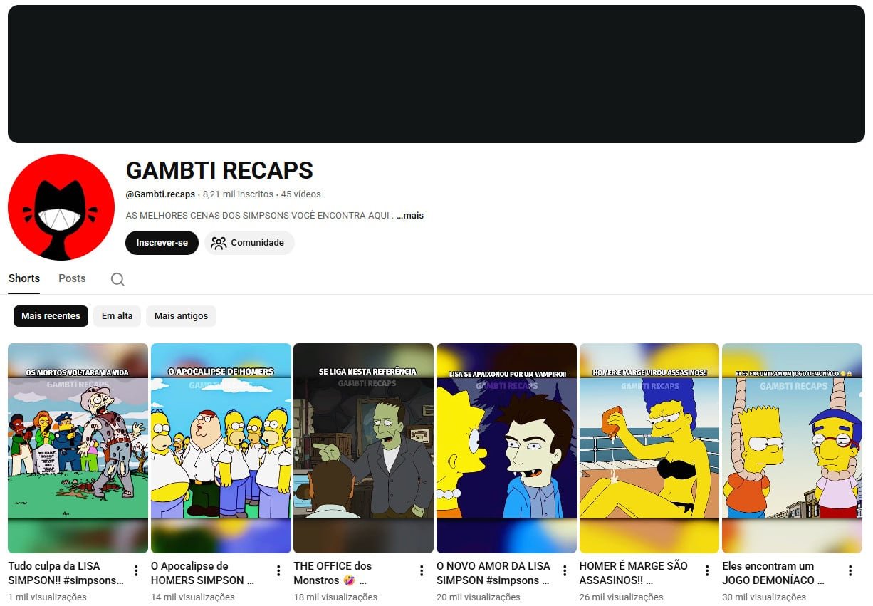 Canal no YouTube à venda – Recaps de Animação/Cultura Pop (8 mil inscritos) não monetizado