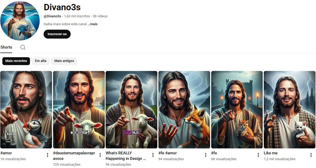 Canal no YouTube à venda – Divano3s (Português) – Religioso/Espiritualidade e Mensagens (1 mil inscritos)