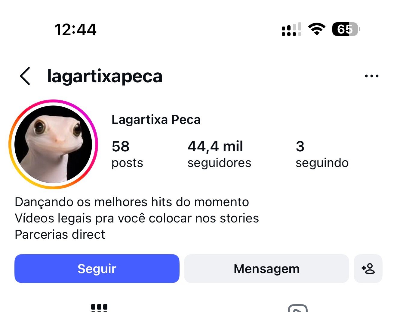 CONTA INSTAGRAM 44k – ALTO DESEMPENHO EM REELS