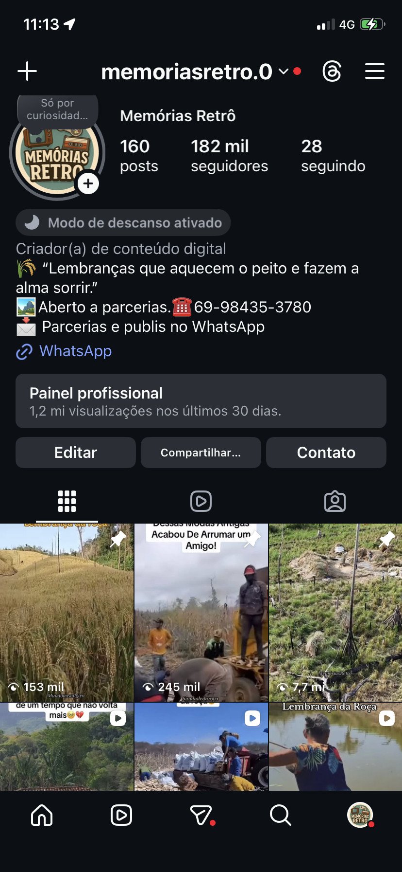 Vendo canal de nostalgia com 10,700 escrito