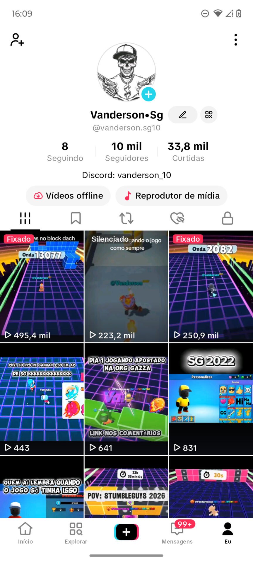 Vende conta do tik Tok pronta para monetizar com 10 mil seguidores