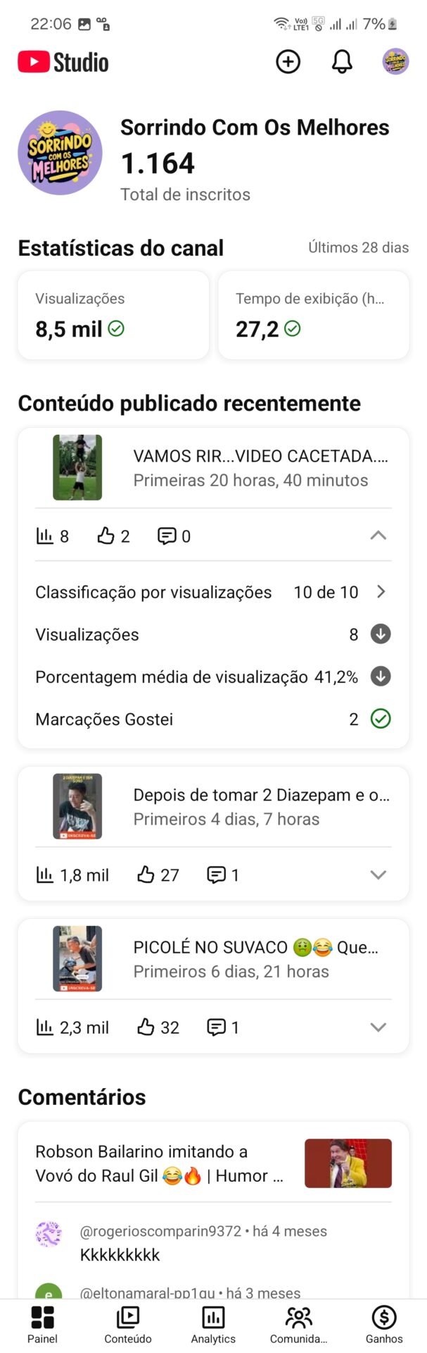 VENDO CANAL – NÃO MONETIZADO