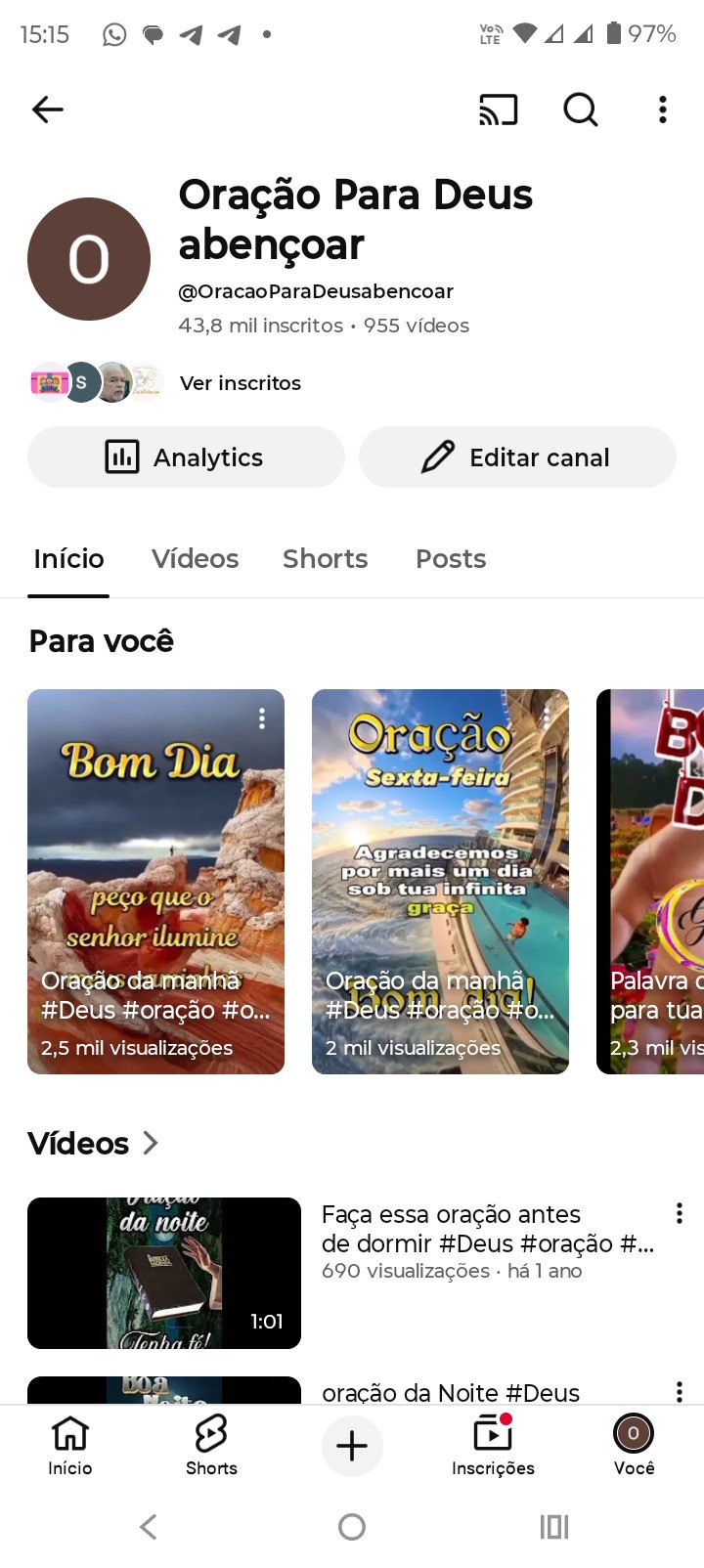 Vendo canal do YouTube 43 mil inscritos