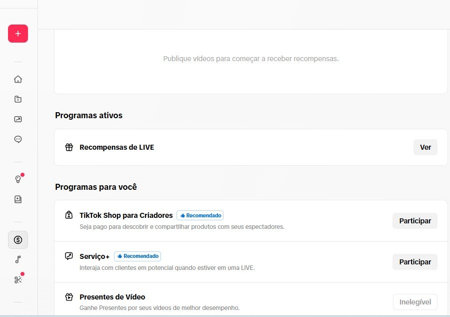 conta tiktok com live estudio disponivel