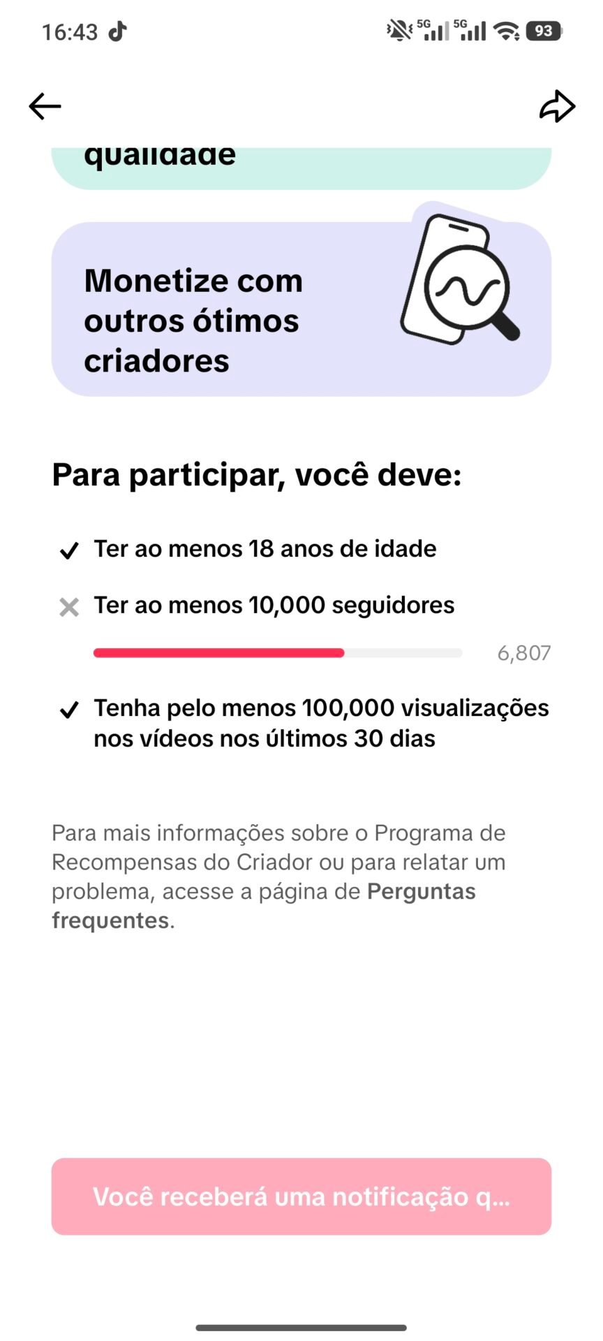 Conta Tiktok +6mil seguidores + Tiktok shop